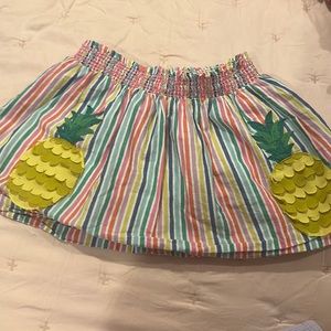 Mini Boden rainbow stripe pineapple skirt